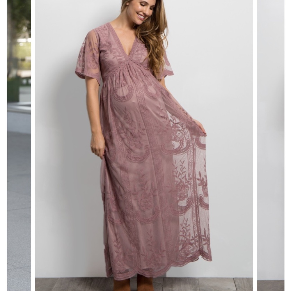 PinkBlush maternity dress mauve.